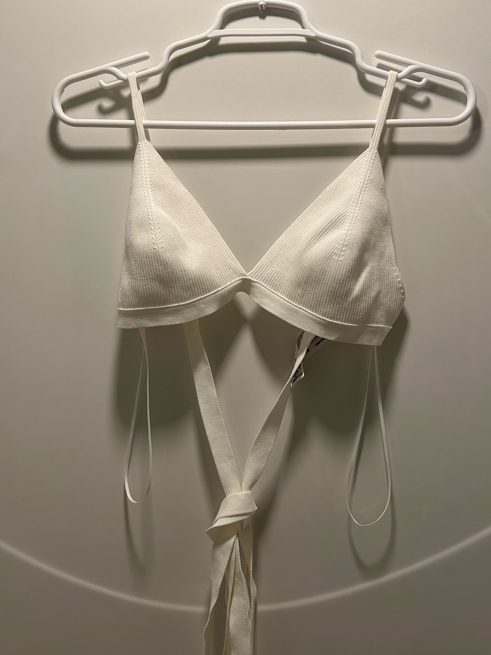 Zara Cream Tie-Back Triangle Bralette